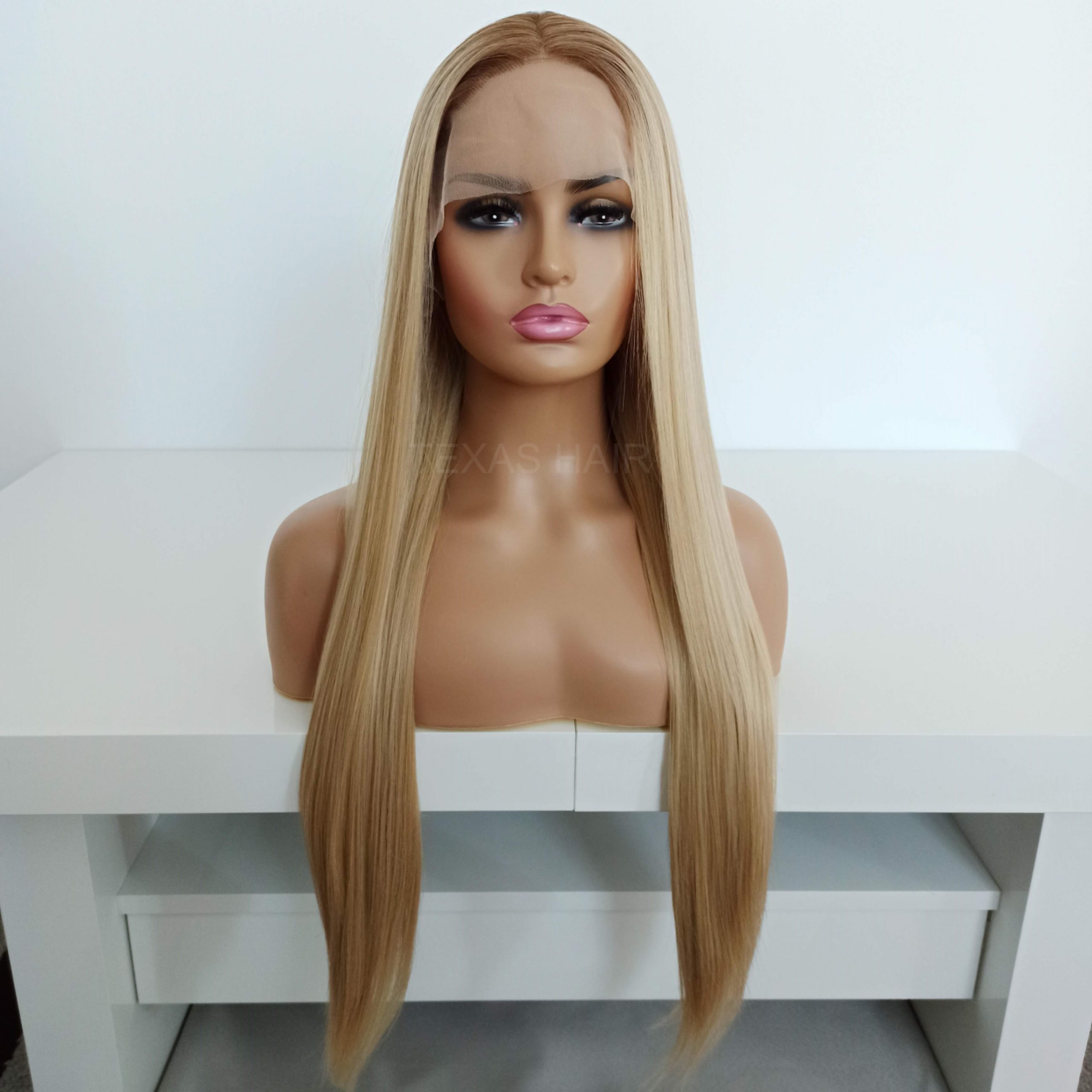 Peruka LACE FRONT blond 40 / 55 / 80 cm + czepek GRATIS! - obrazek 9