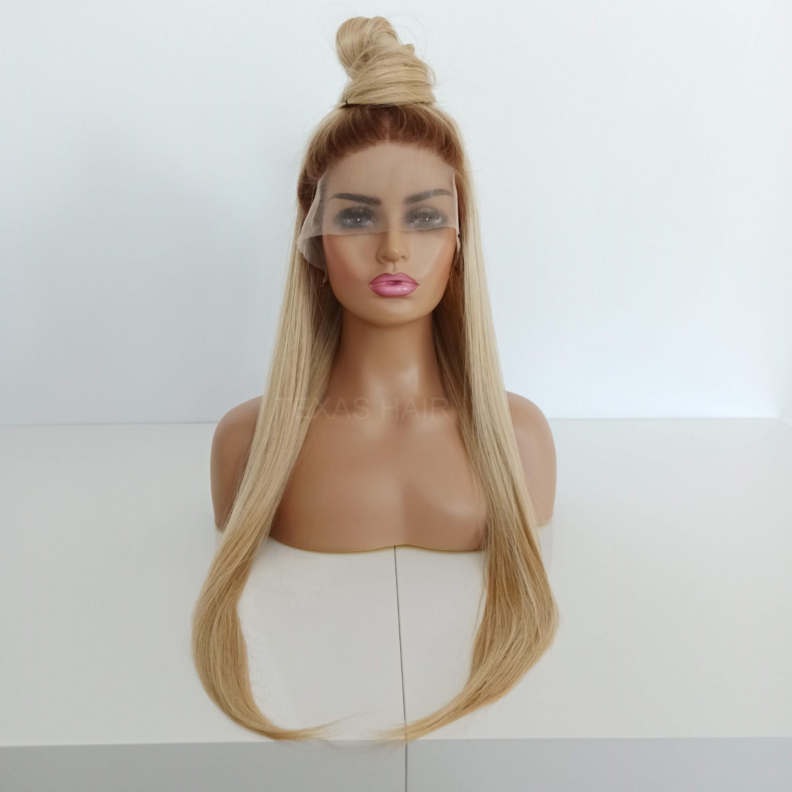 Peruka LACE FRONT blond 40 / 55 / 80 cm + czepek GRATIS!