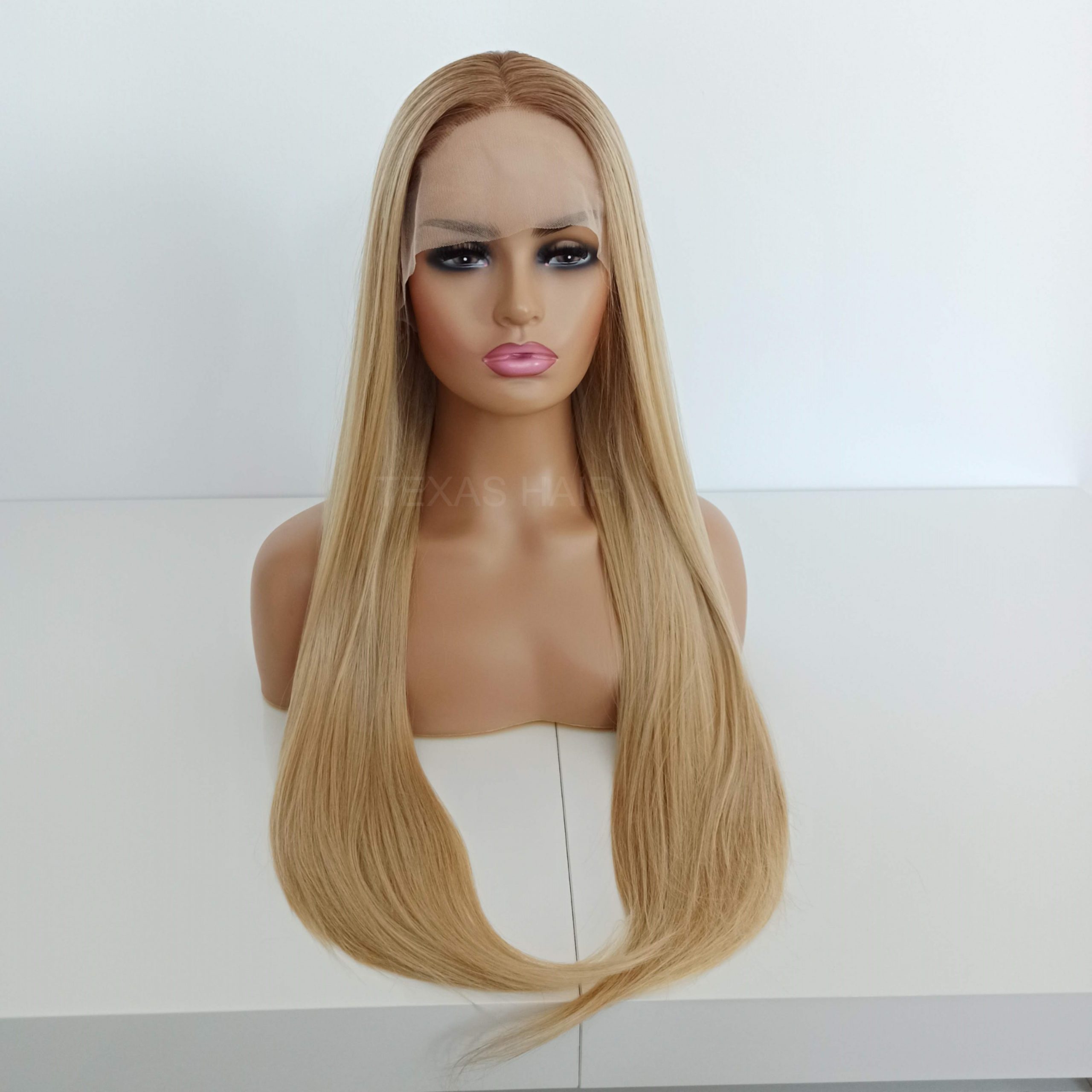Peruka LACE FRONT blond 40 / 55 / 80 cm + czepek GRATIS! - obrazek 3