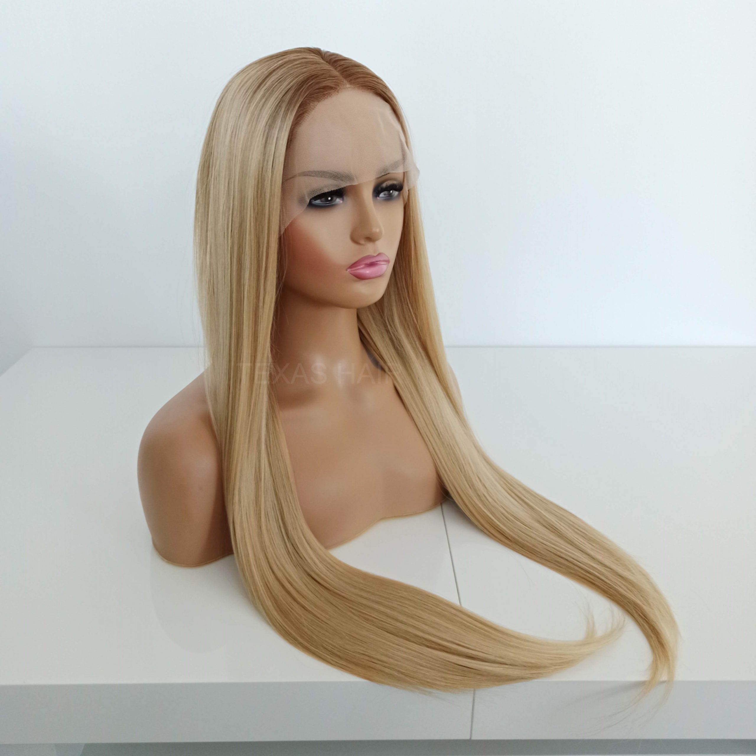 Peruka LACE FRONT blond 40 / 55 / 80 cm + czepek GRATIS! - obrazek 4