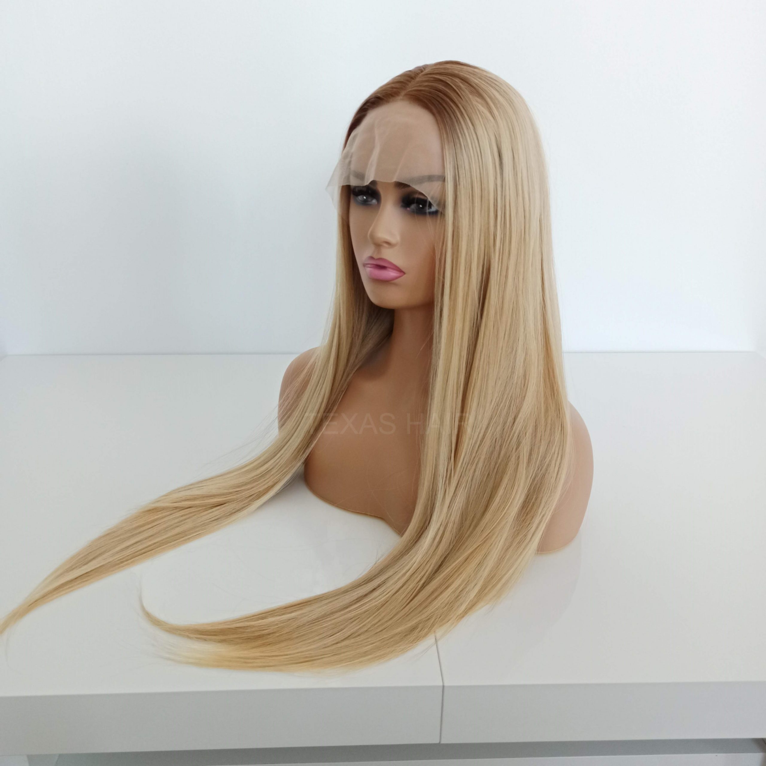 Peruka LACE FRONT blond 40 / 55 / 80 cm + czepek GRATIS! - obrazek 6