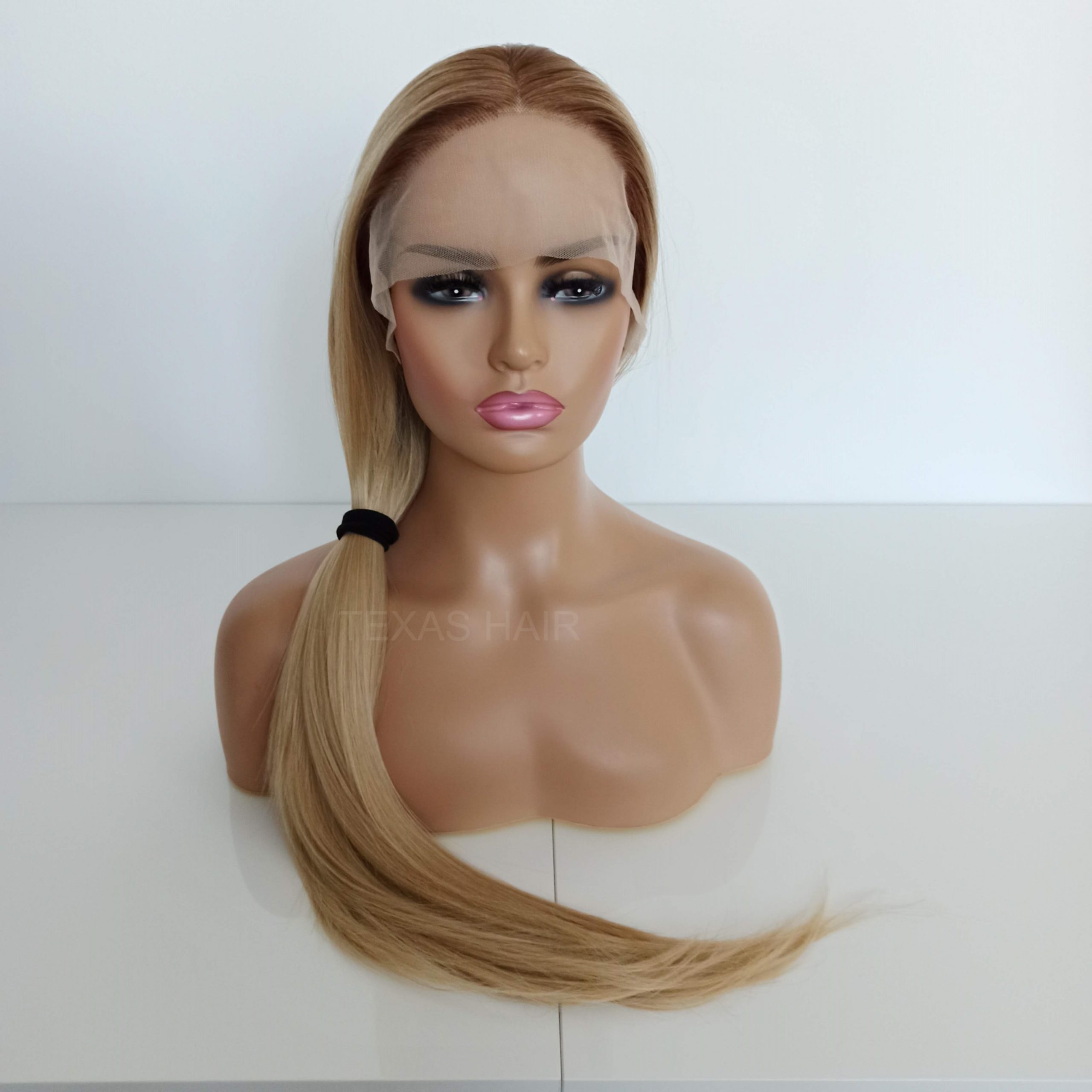 Peruka LACE FRONT blond 40 / 55 / 80 cm + czepek GRATIS! - obrazek 2
