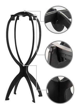 Stojak do peruk czarny - obrazek 2