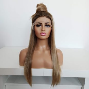Peruka LACE FRONT blond brąz 40 / 55 / 70 cm + czepek GRATIS!