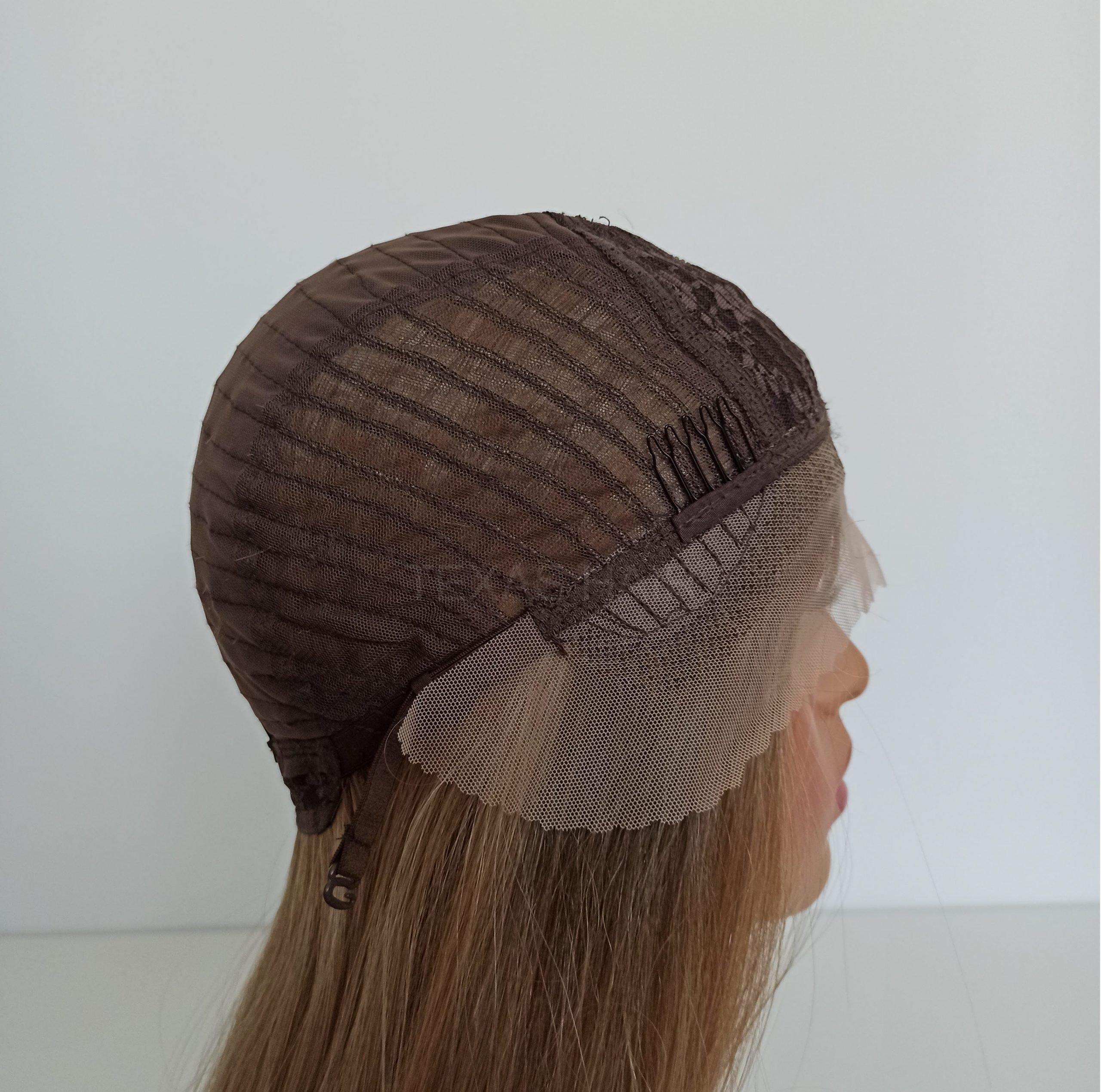 Peruka LACE FRONT blond brąz + czepek GRATIS! - obrazek 8