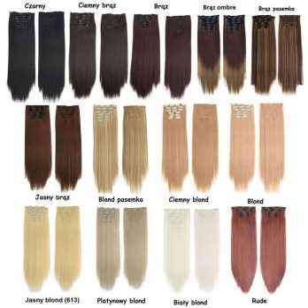 Doczepiane włosy clip in 60cm