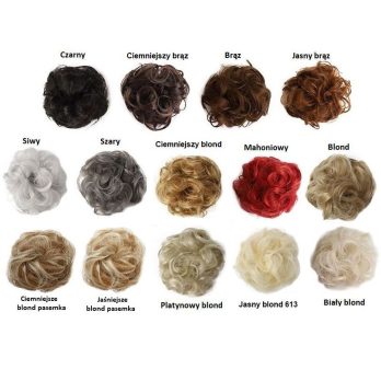 Doczepiany gęsty kok na gumce treska