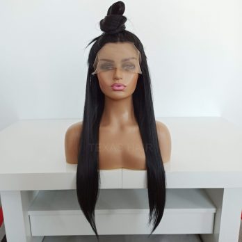 Peruka LACE FRONT czarna 40 / 55 / 80 cm + czepek GRATIS!