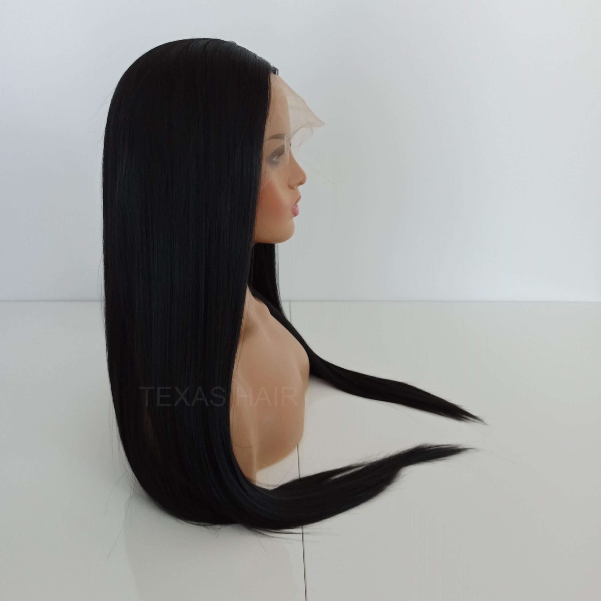 Peruka LACE FRONT czarna 40 / 55 / 80 cm + czepek GRATIS! - obrazek 5