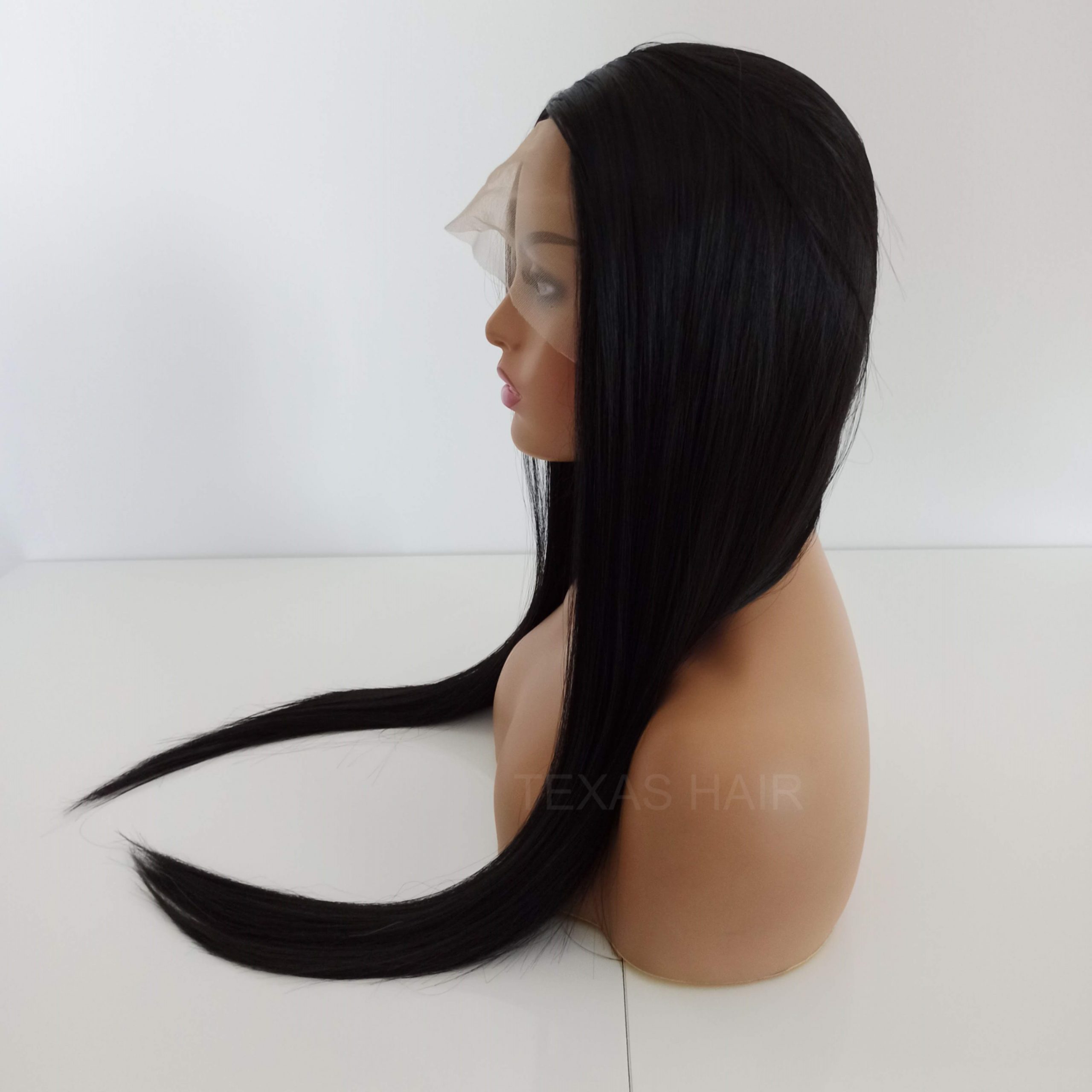 Peruka LACE FRONT czarna 40 / 55 / 80 cm + czepek GRATIS! - obrazek 7