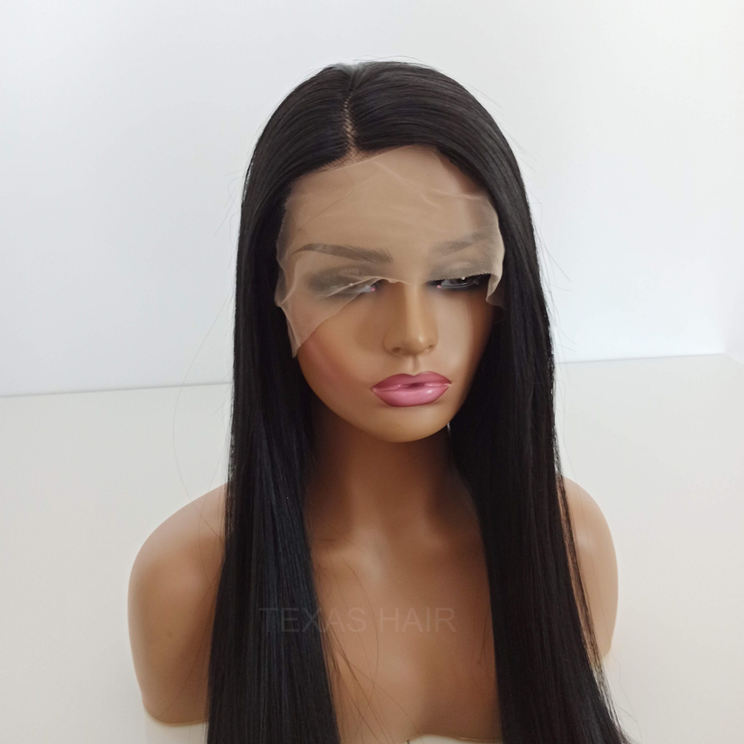 Peruka LACE FRONT czarna 40 / 55 / 80 cm + czepek GRATIS! - obrazek 8