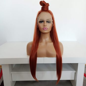 Peruka LACE FRONT ruda 40 / 55 / 80 cm + czepek GRATIS!