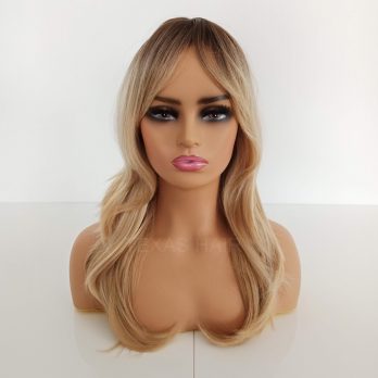 Peruka blond ombre z grzywką + czepek GRATIS!
