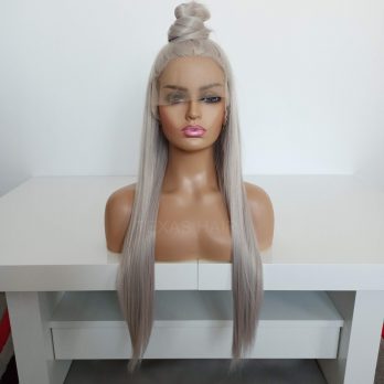 Peruka LACE FRONT szary blond 40 / 55 / 80 cm + czepek GRATIS!