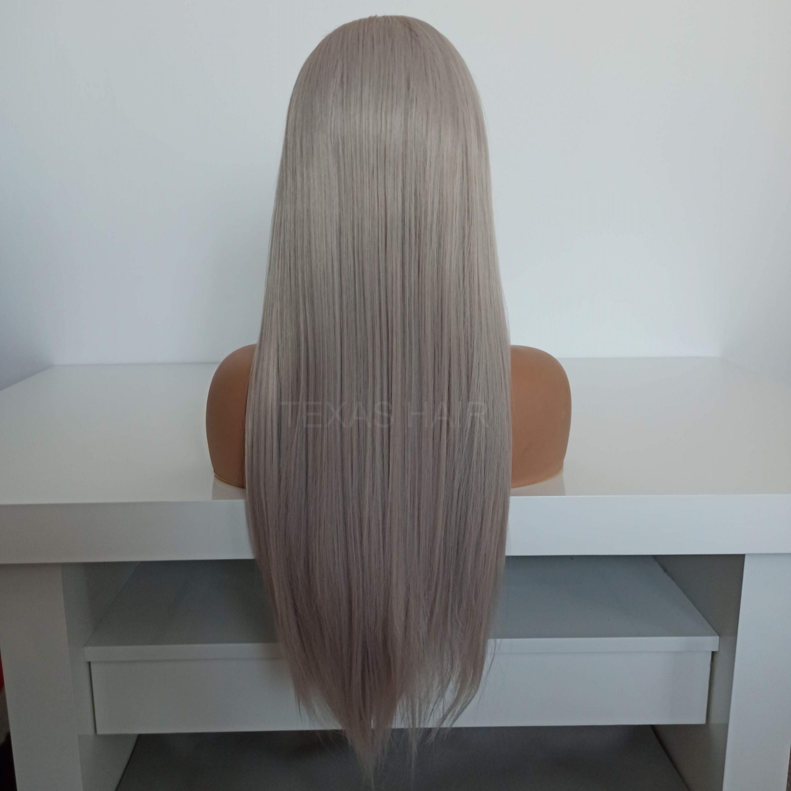 Peruka LACE FRONT szary blond 40 / 55 / 80 cm + czepek GRATIS! - obrazek 6
