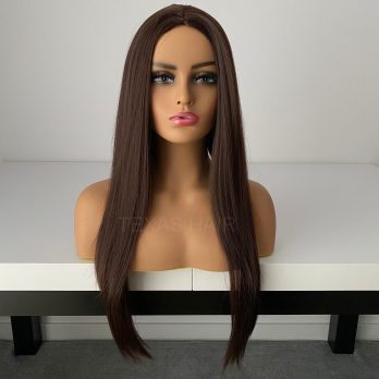 Peruka ciemny brąz + czepek GRATIS!