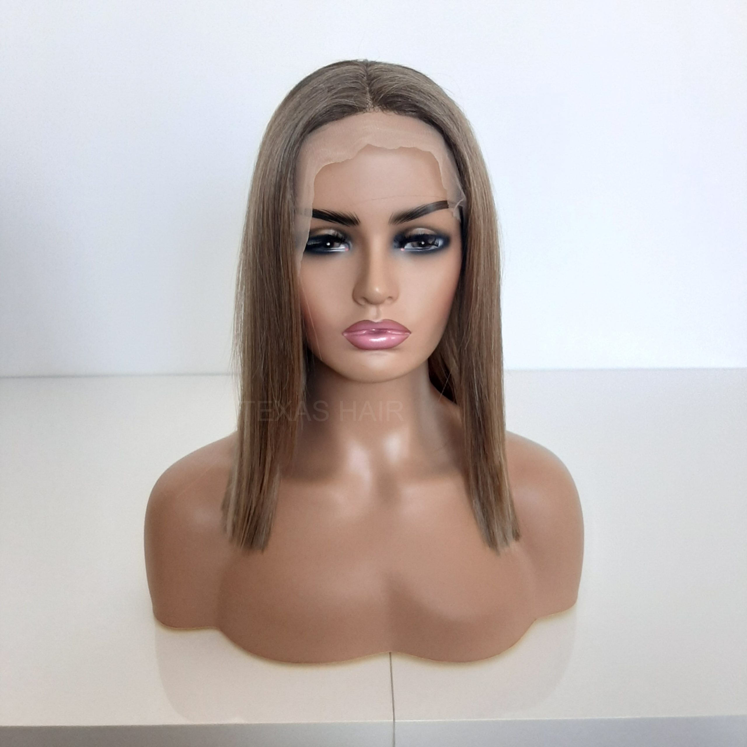 Peruka LACE FRONT blond brąz + czepek GRATIS!