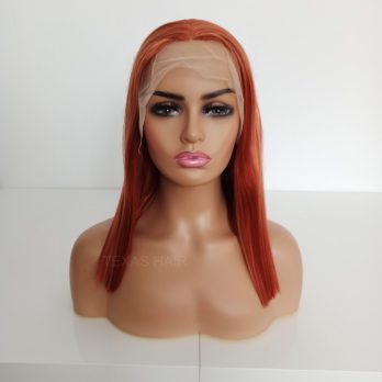 Peruka LACE FRONT ruda + czepek GRATIS!