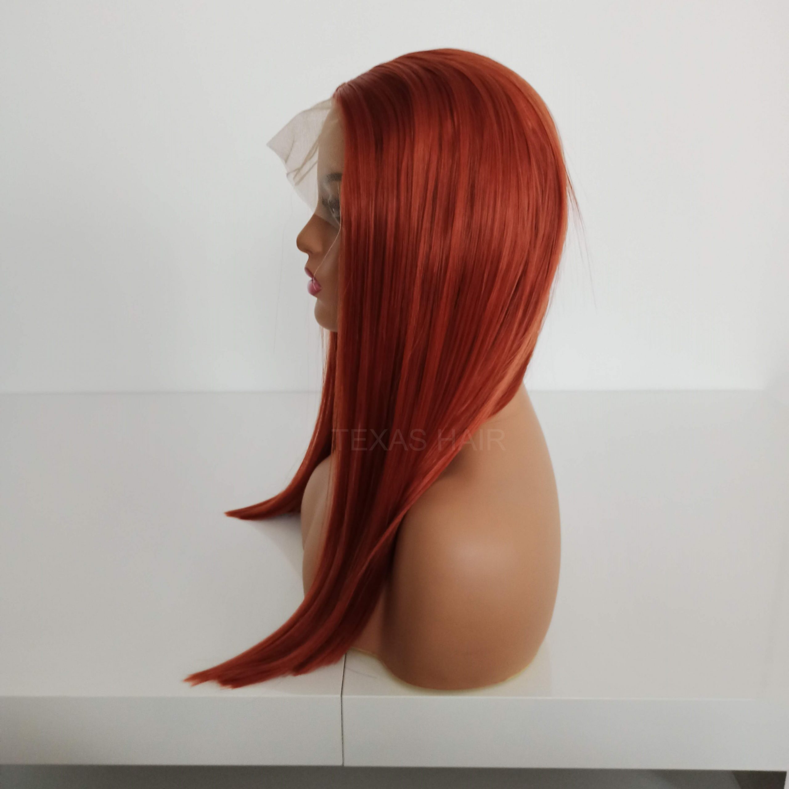 Peruka LACE FRONT ruda + czepek GRATIS! - obrazek 6