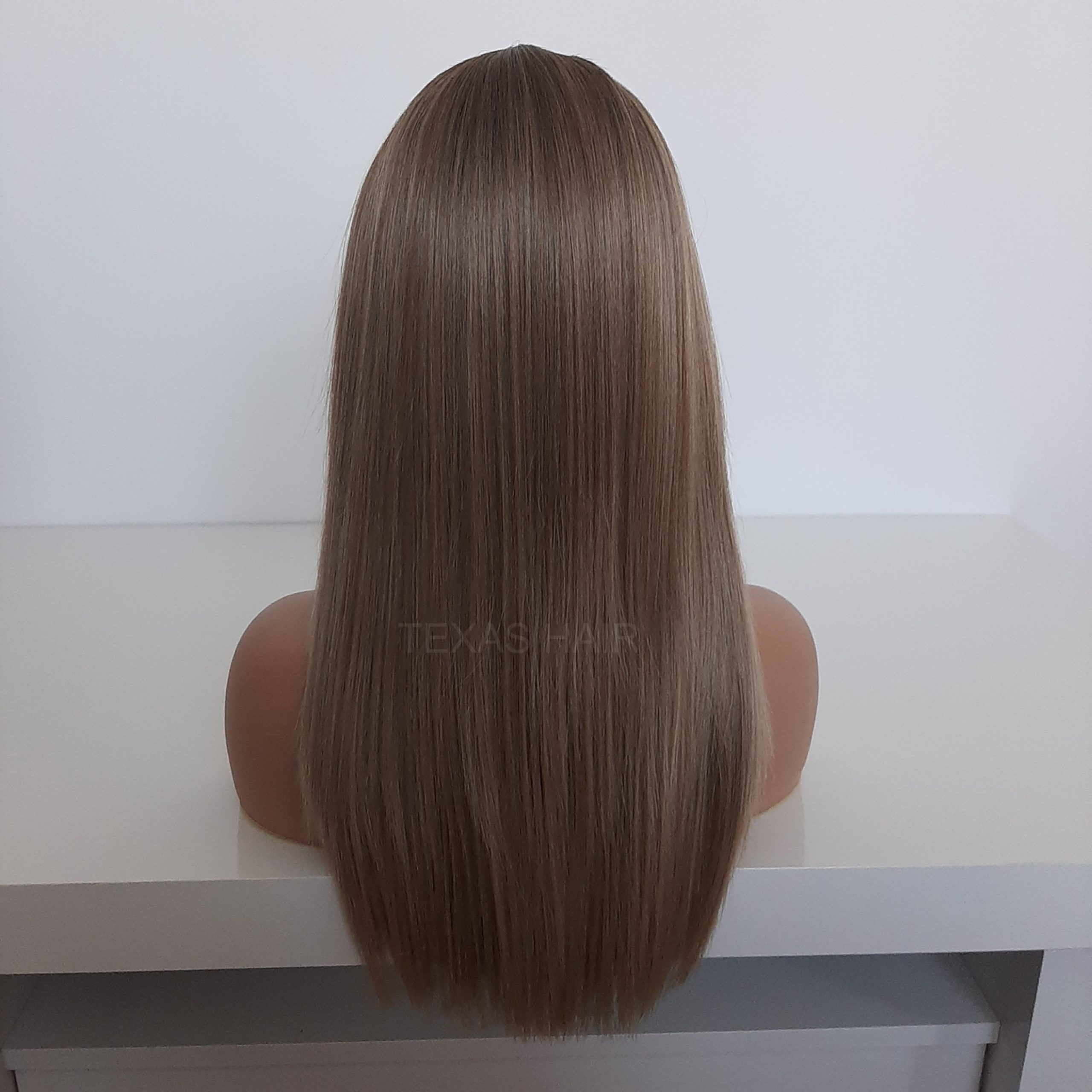 Peruka LACE FRONT blond brąz + czepek GRATIS! - obrazek 4