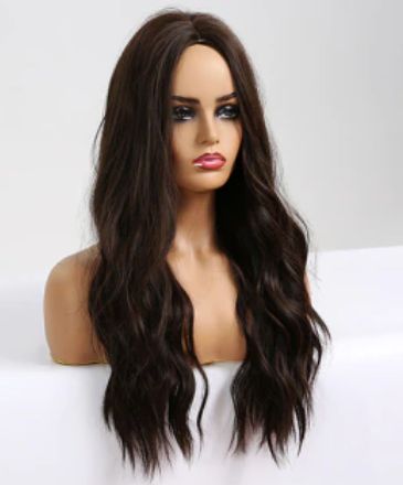 Peruka brąz falowana + czepek GRATIS! - obrazek 3