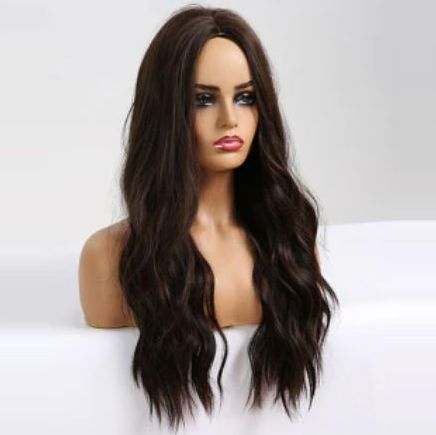 Peruka brąz falowana + czepek GRATIS!
