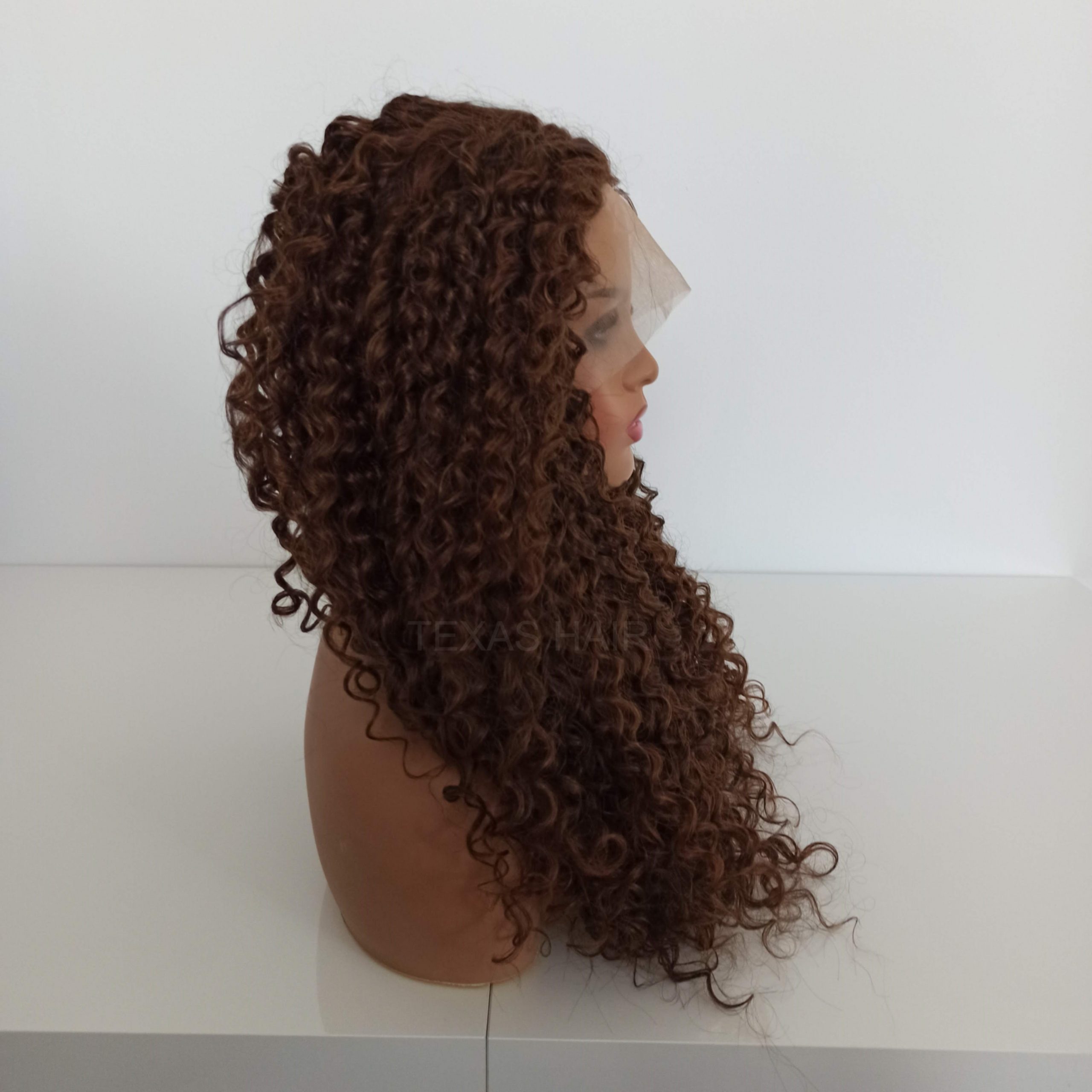 Peruka LACE FRONT brąz afro + czepek GRATIS! - obrazek 3