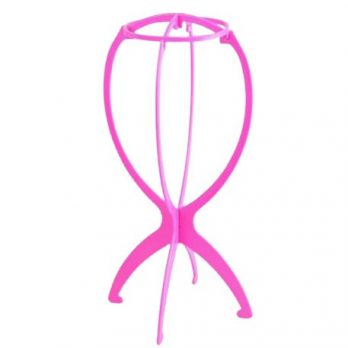 Stojak do peruk różowy