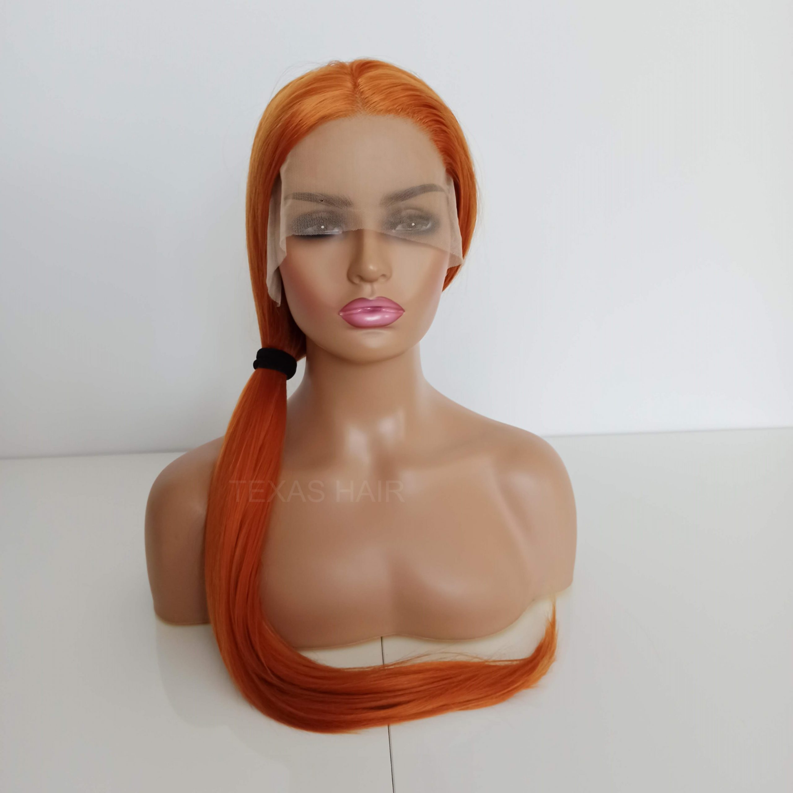 Peruka LACE FRONT ruda 40 / 55 / 80 cm + czepek GRATIS! - obrazek 2