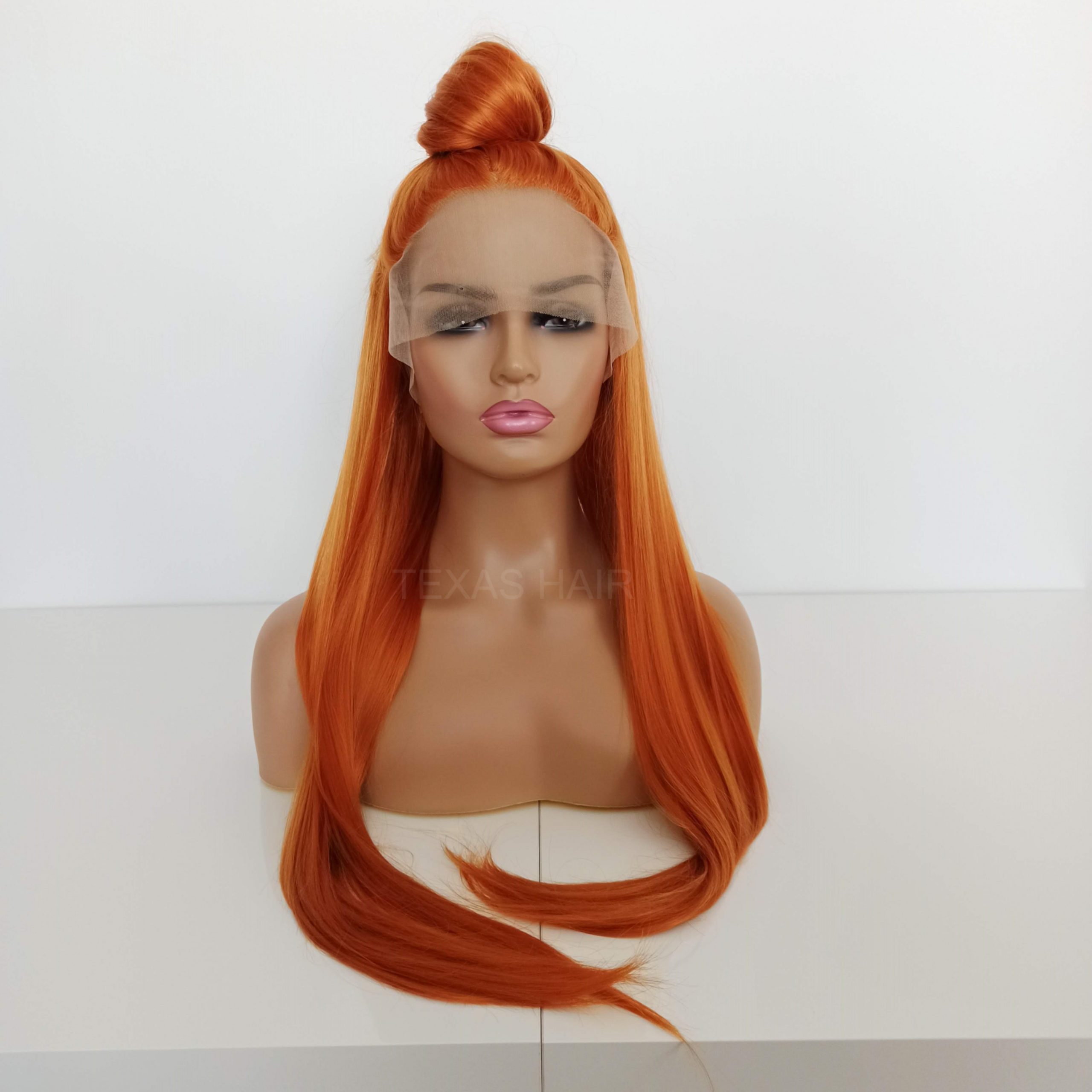 Peruka LACE FRONT ruda 40 / 55 / 80 cm + czepek GRATIS!