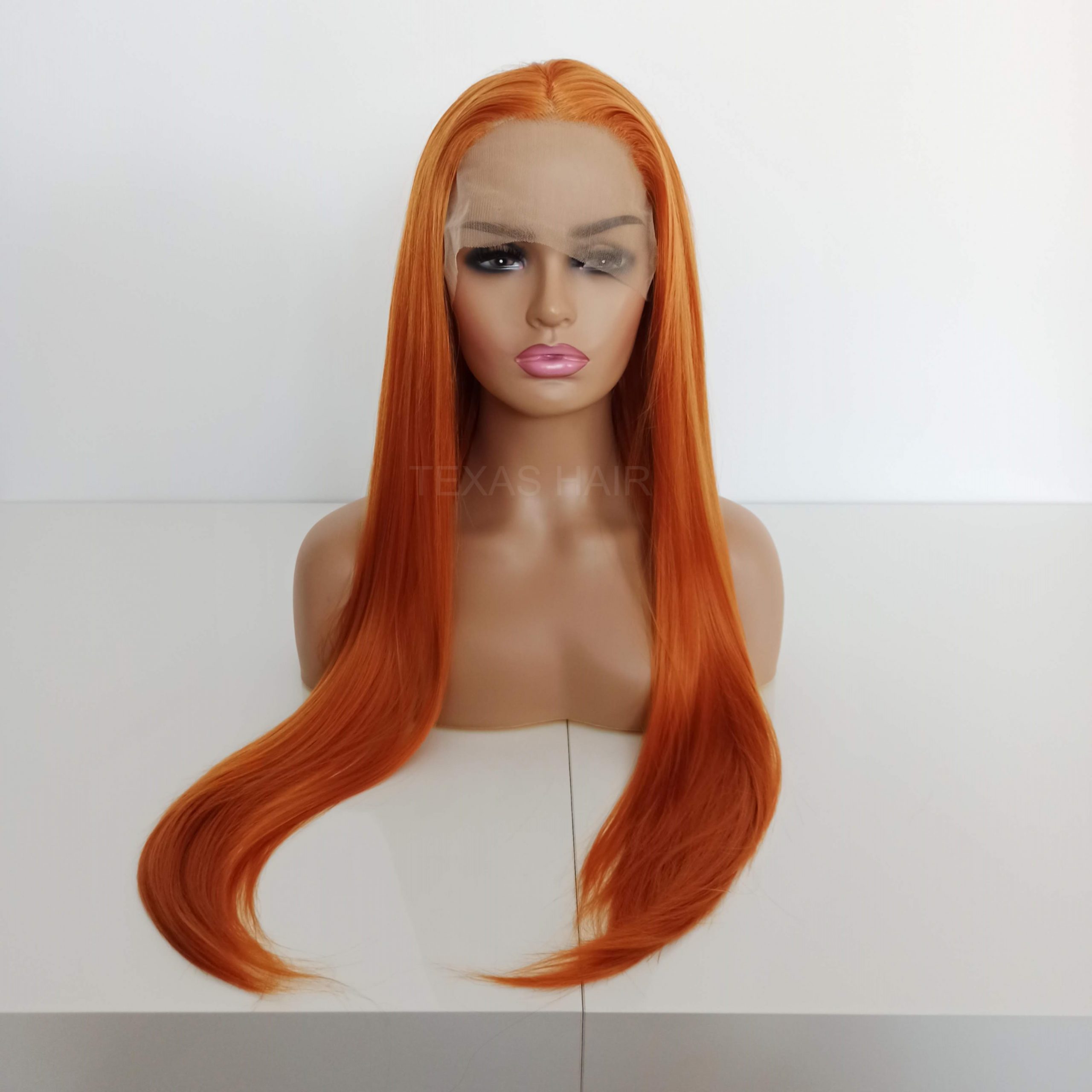 Peruka LACE FRONT ruda 40 / 55 / 80 cm + czepek GRATIS! - obrazek 3