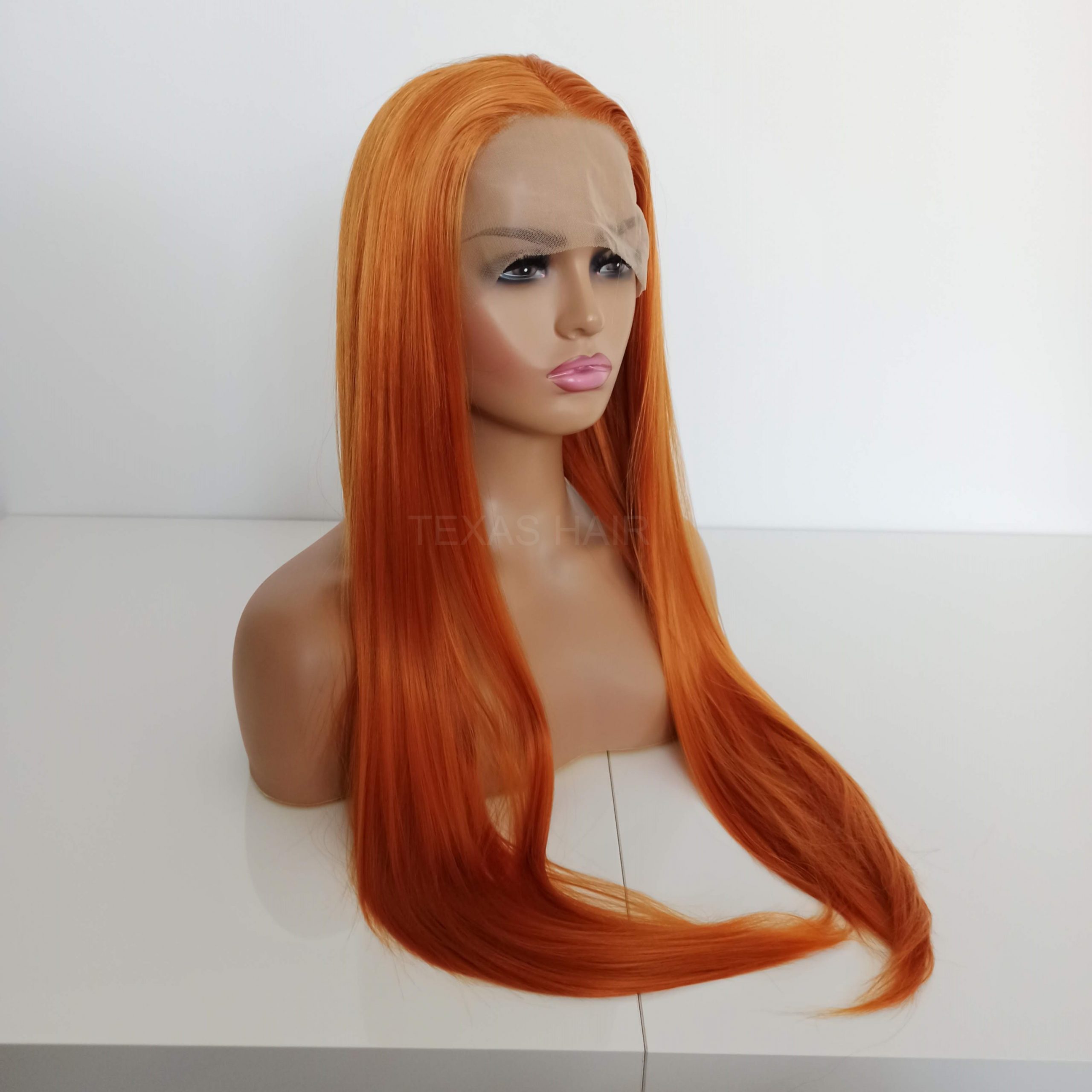 Peruka LACE FRONT ruda 40 / 55 / 80 cm + czepek GRATIS! - obrazek 4