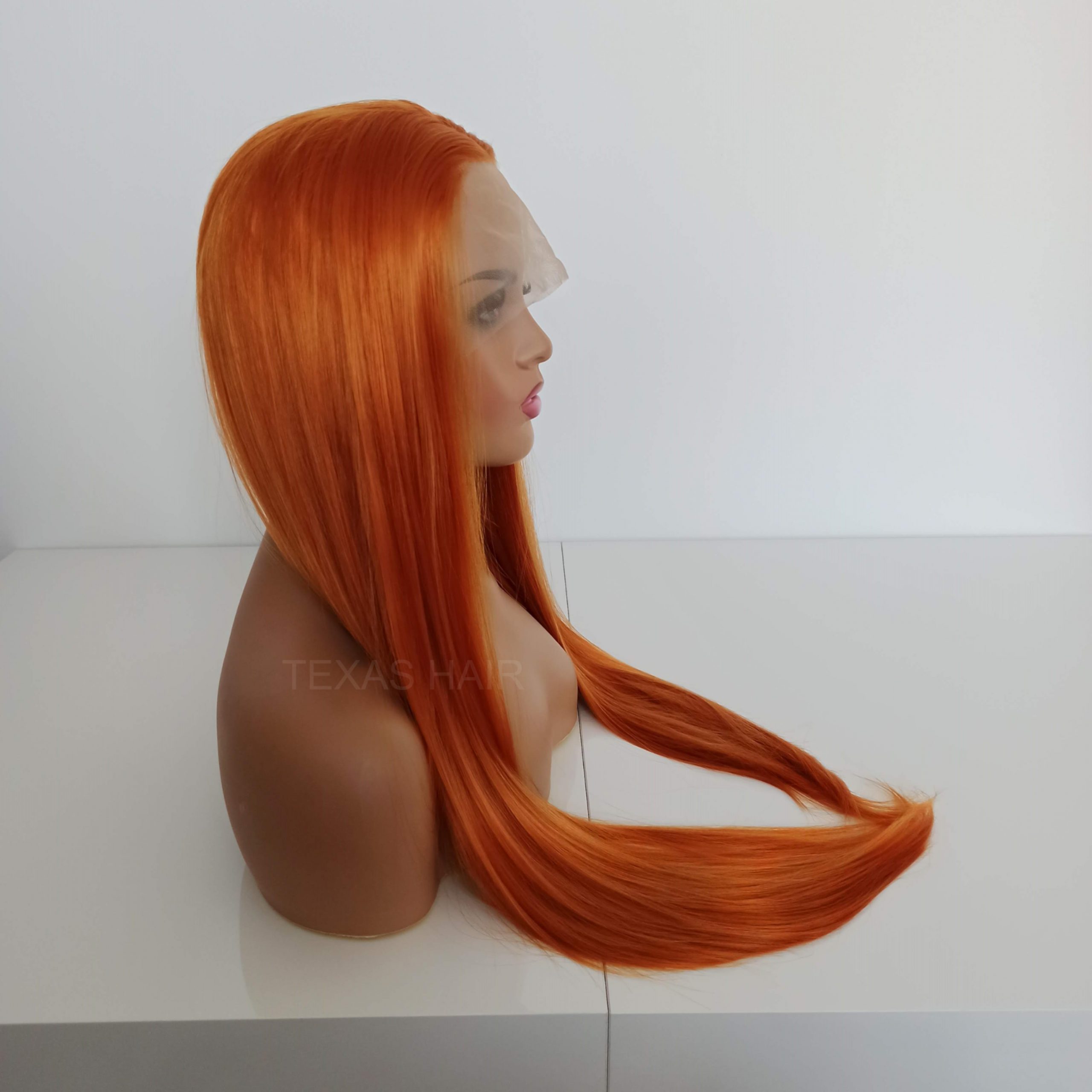 Peruka LACE FRONT ruda 40 / 55 / 80 cm + czepek GRATIS! - obrazek 5