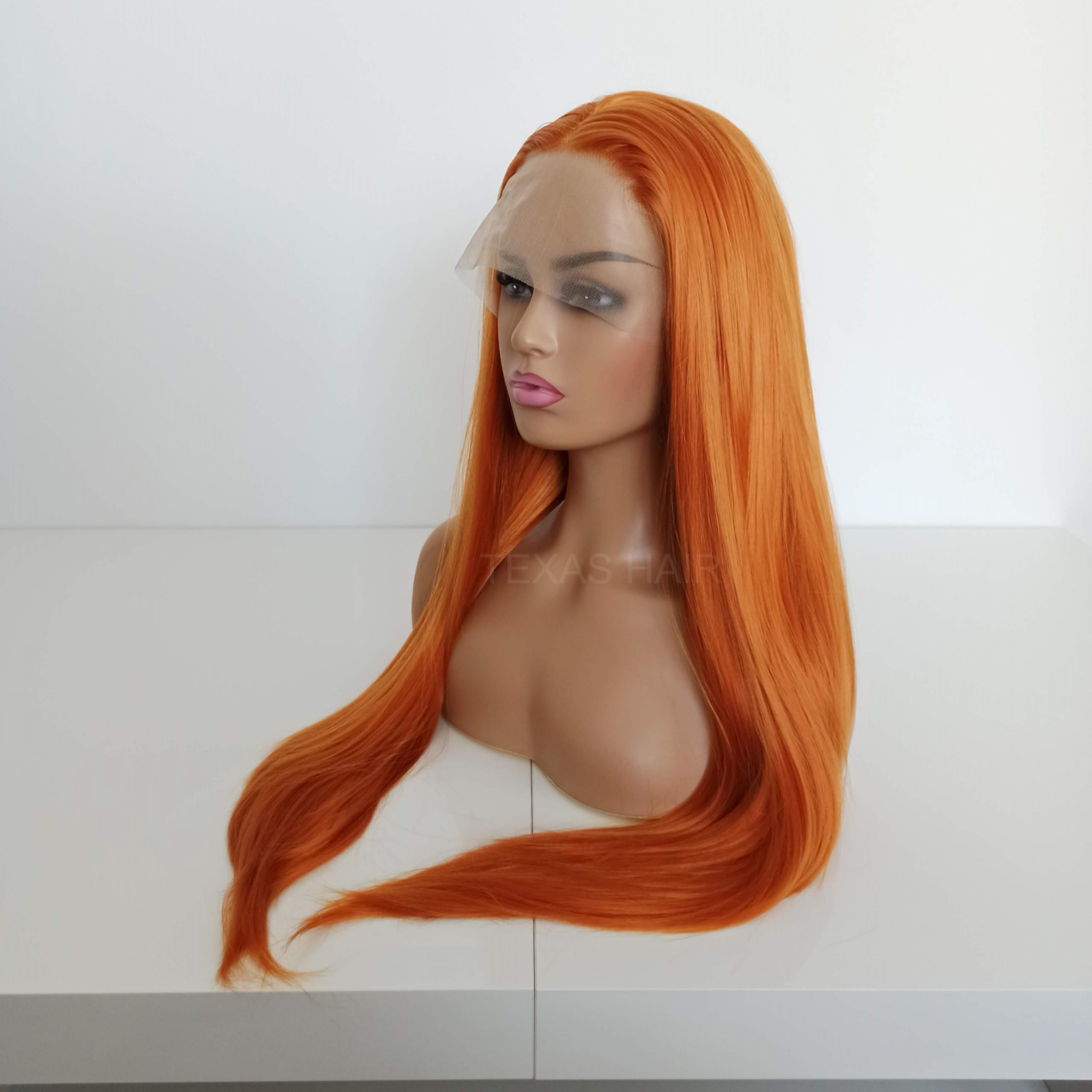 Peruka LACE FRONT ruda 40 / 55 / 80 cm + czepek GRATIS! - obrazek 6