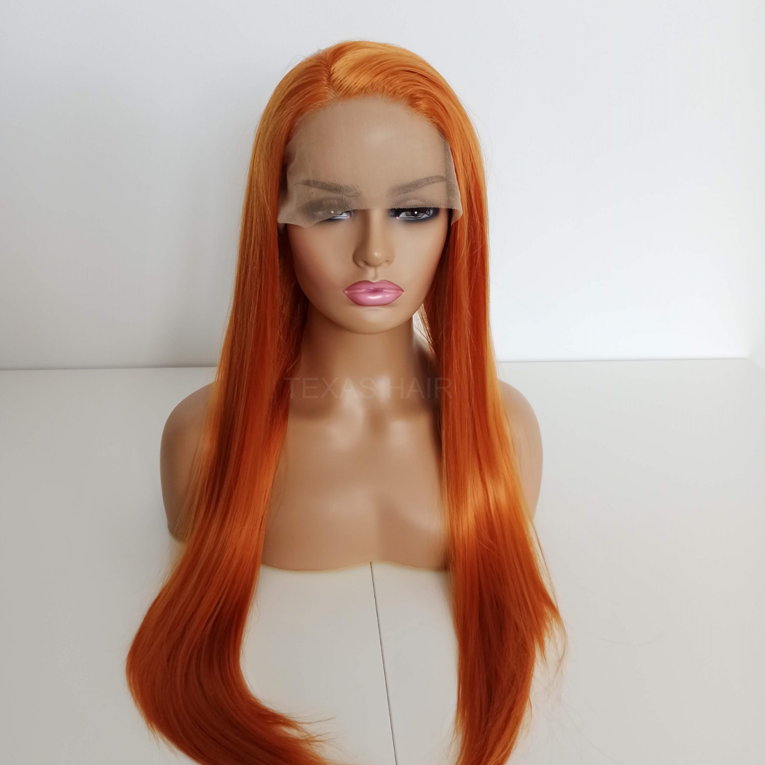 Peruka LACE FRONT ruda 40 / 55 / 80 cm + czepek GRATIS! - obrazek 8