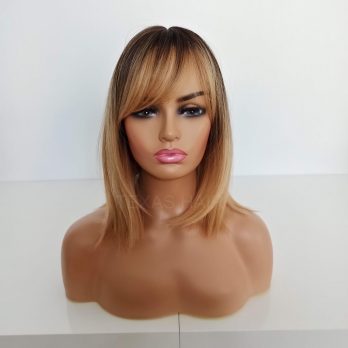 Peruka blond ombre z grzywką + czepek GRATIS!