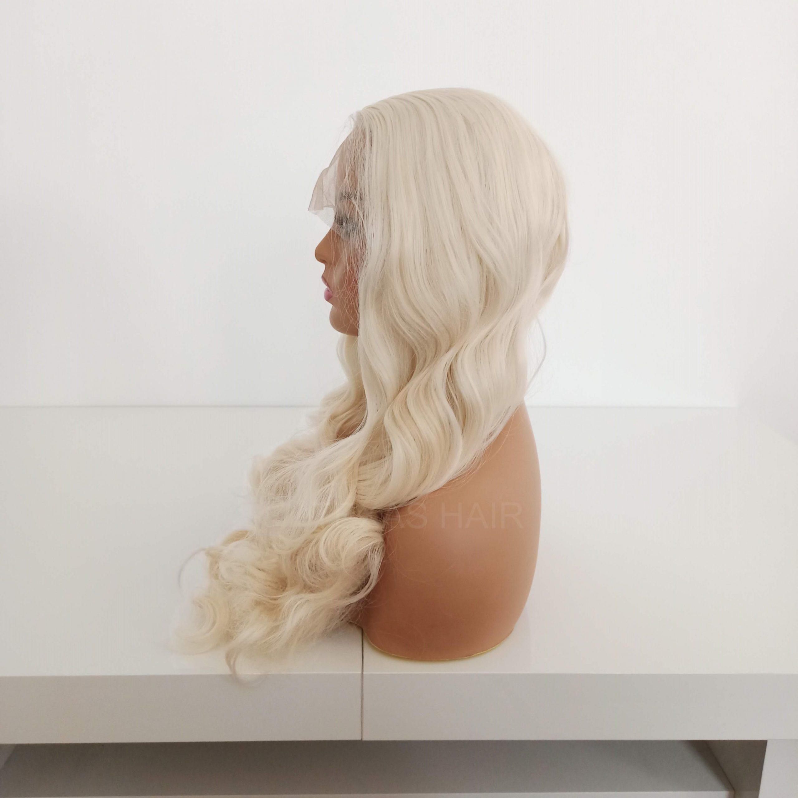 Peruka LACE FRONT kręcona blond + czepek GRATIS! - obrazek 7