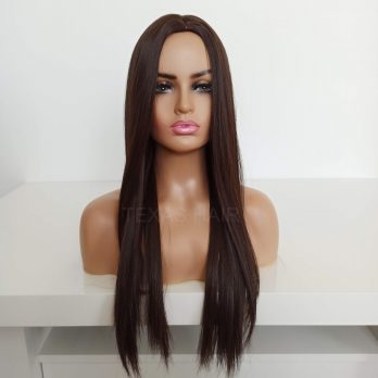 Peruka ciemny brąz + czepek GRATIS!