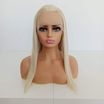 Peruka LACE FRONT platynowy blond + czepek GRATIS!