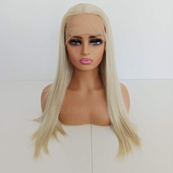 Peruka LACE FRONT platynowy blond + czepek GRATIS!