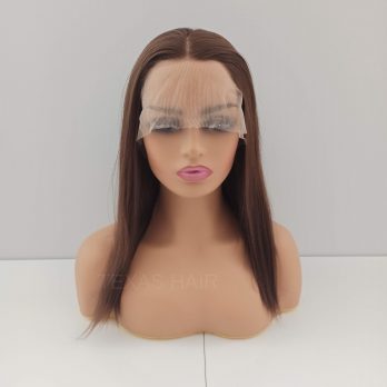 Peruka LACE FRONT jasny brąz 40 cm + czepek GRATIS!