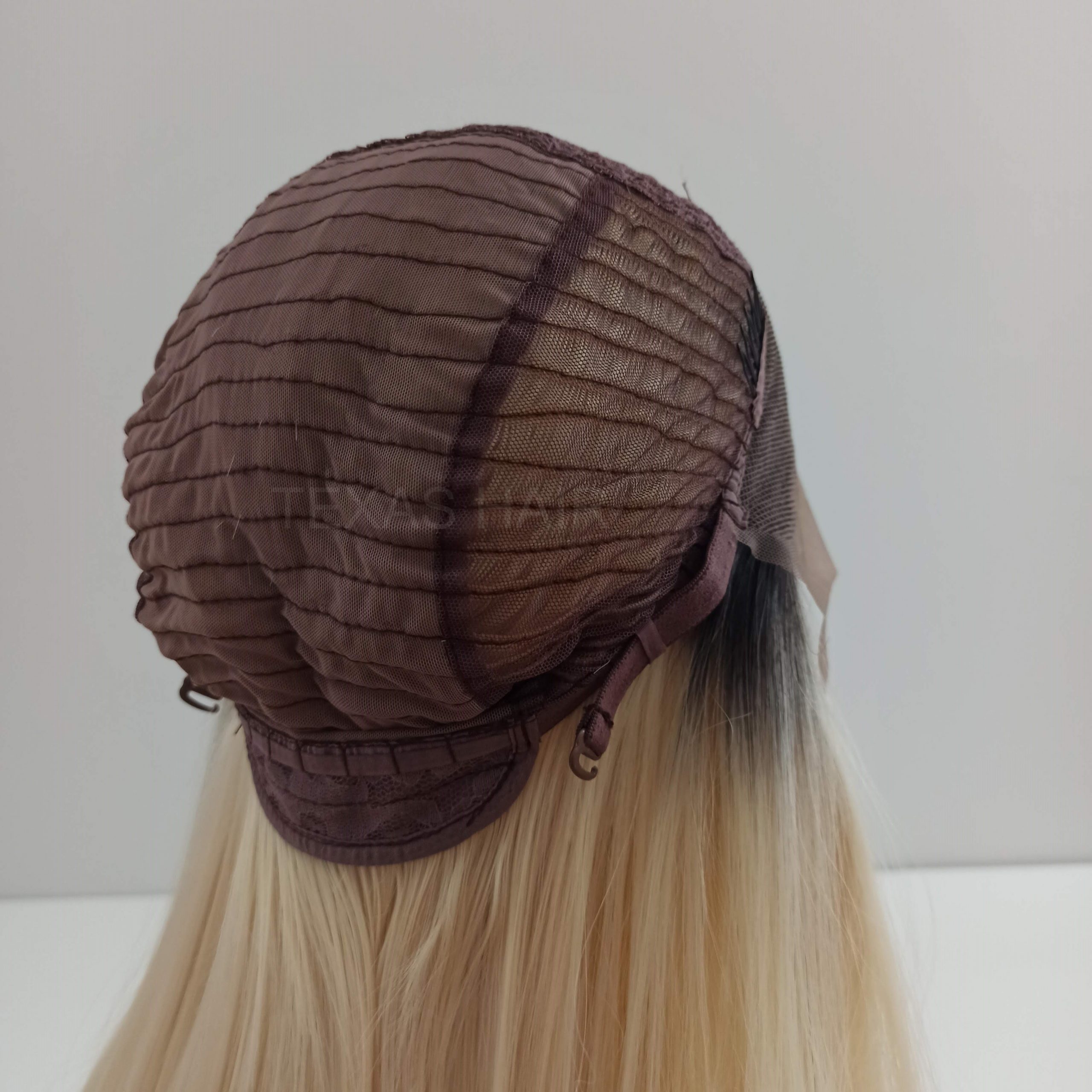 Peruka LACE FRONT jasny blond odrost 40 / 55 / 80 cm + czepek GRATIS! - obrazek 14