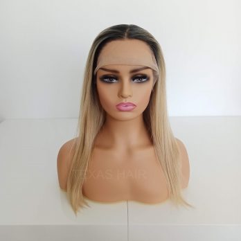 Peruka LACE FRONT blond odrost 40 cm+ czepek GRATIS!