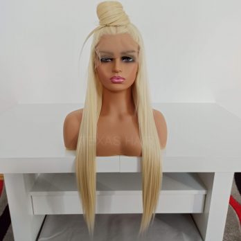 Peruka LACE FRONT jasny blond 40 / 55 / 80 cm + czepek GRATIS!