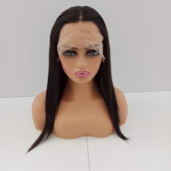 Peruka LACE FRONT ciemny brąz 40 cm + czepek GRATIS!