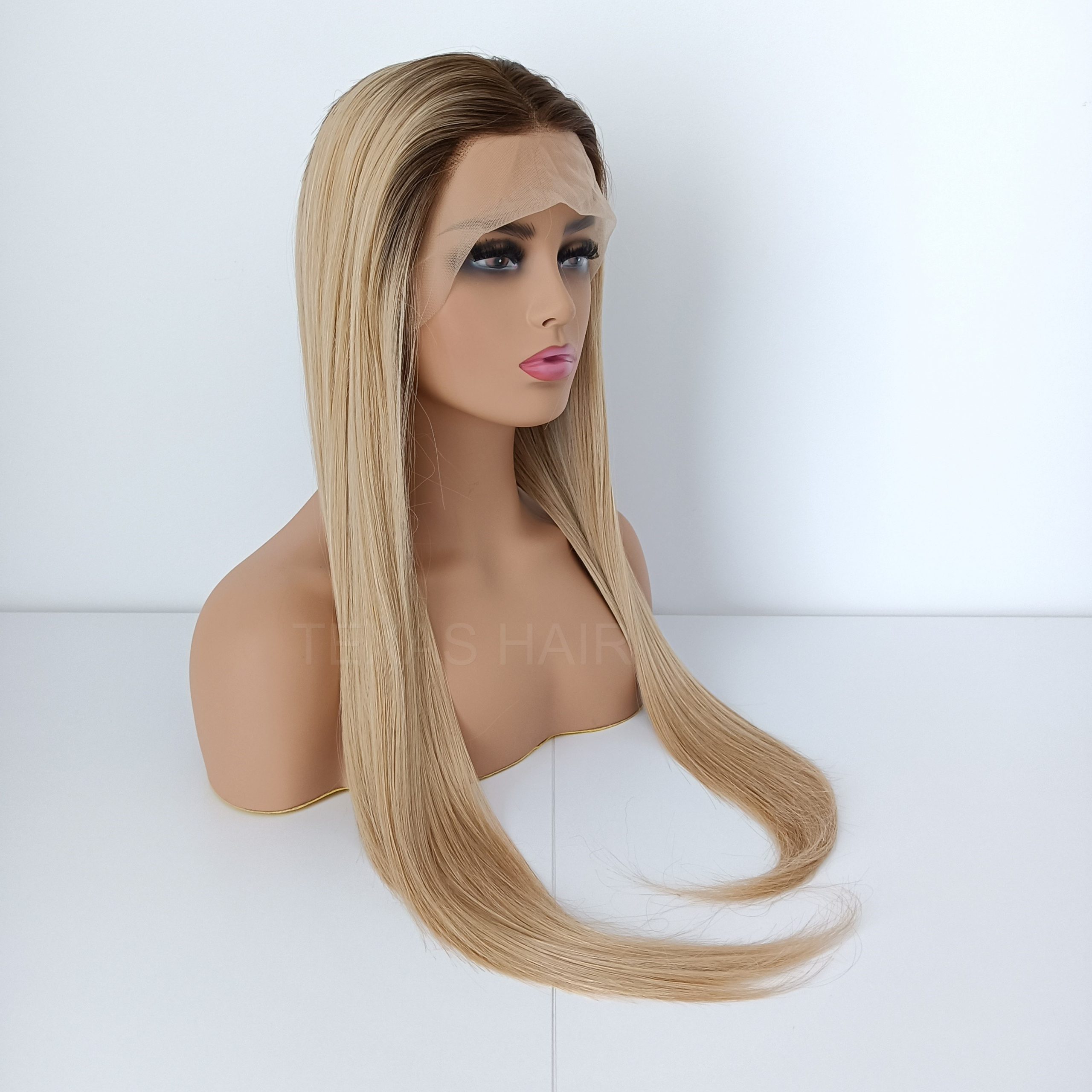 Peruka LACE FRONT blond 40 / 55 / 80 cm + czepek GRATIS! - obrazek 3
