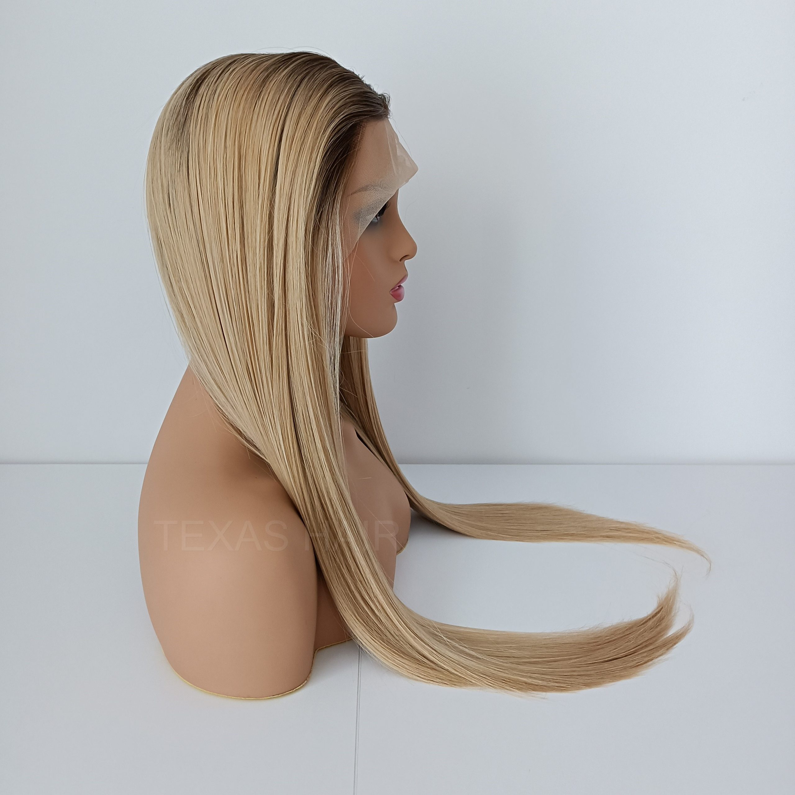 Peruka LACE FRONT blond 40 / 55 / 80 cm + czepek GRATIS! - obrazek 4
