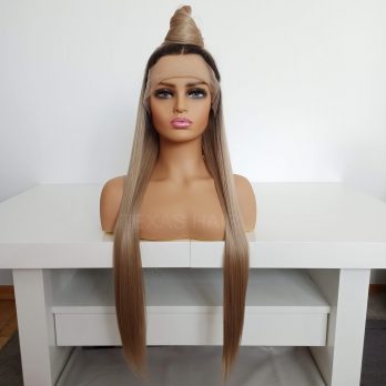 Peruka LACE FRONT blond odrost 40 / 55 / 80 cm + czepek GRATIS!