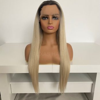 Peruka LACE FRONT platynowy blond 40 / 55 / 80 cm + czepek GRATIS!