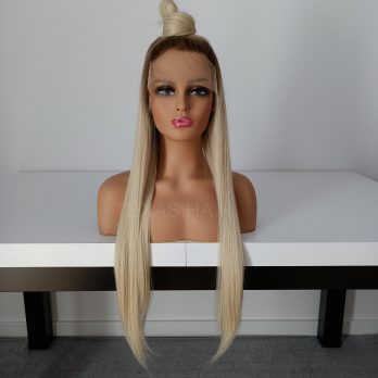 Peruka LACE FRONT platynowy blond 40 / 55 / 80 cm + czepek GRATIS!